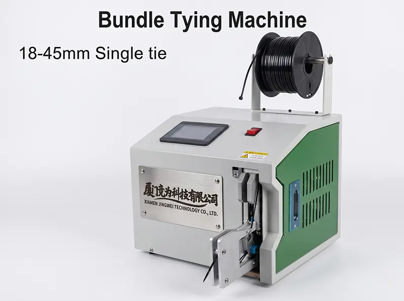 WPM-845C: Macchina automatica per legatura fasci di cavi da 18-45mm con touch screen