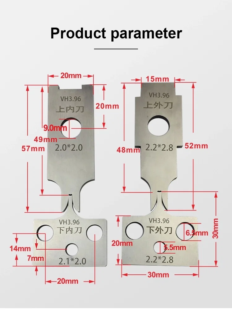Lama in acciaio al tungsteno OTP per crimpatrice terminale, lama per macchina terminale, lama OTP, strisce di filo e matrici per crimpatrici, coltello di assemblaggio per crimpatrice, coltello per crimpatura