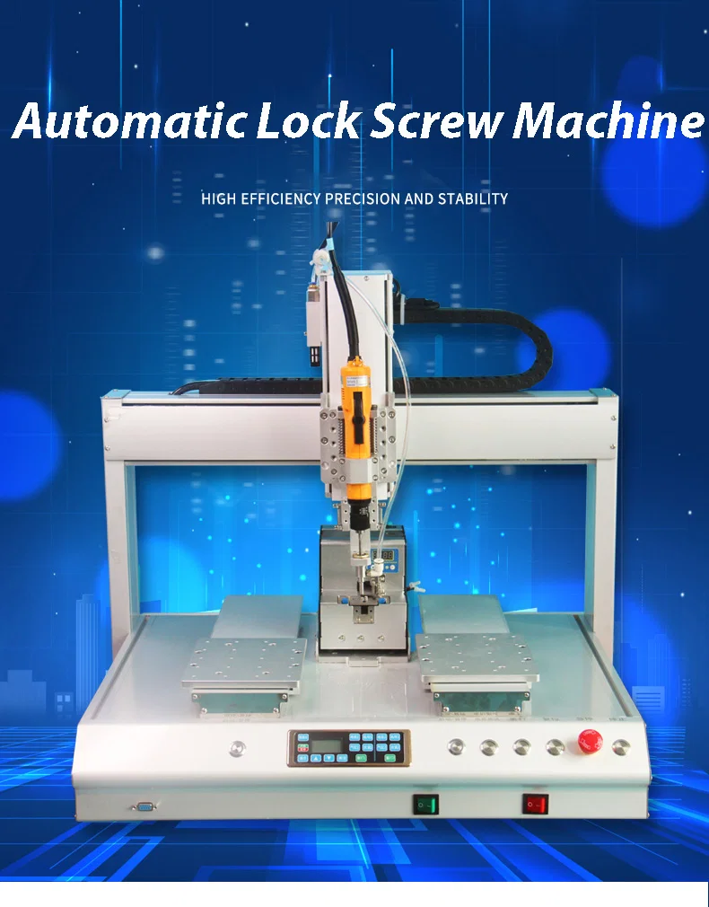 Macchina per avvitare automaticamente con bloccaggio da tavolo Vite di fissaggio automatico, Macchina per il fissaggio a vite, Robot cacciavite, Robot di assemblaggio con bloccaggio a vite 