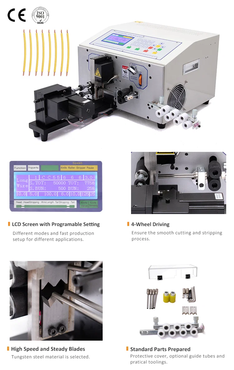 Wire Cutting Stripping Twisting Machine, Wire Cut Strip Twisting Machine, Wire Stripping Machine Macchina per la torcitura della striscia di taglio del filo, Macchina per la torsione della striscia del taglio del filo, Macchina per la spelatura del filo