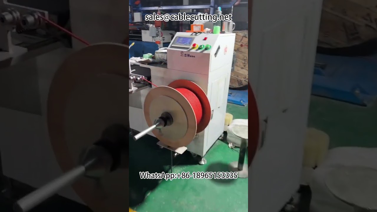 Macchina automatica per conteggio e avvolgimento metri, riavvolgimento su disco di legno da 1000 metri #avvolgifilo