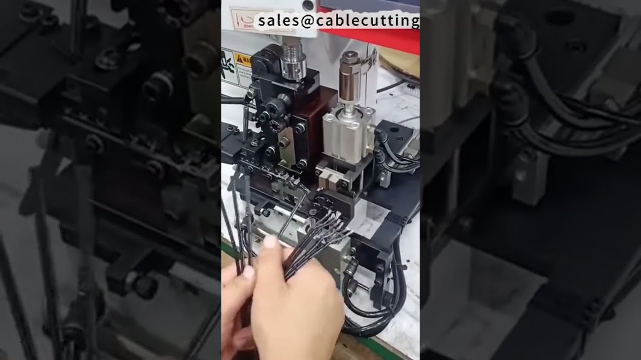 Macchina per spellatura e crimpatura di cavi paralleli con doppia crimpatura | Alta efficienza #fabbrica #macchina #fai-da-te
