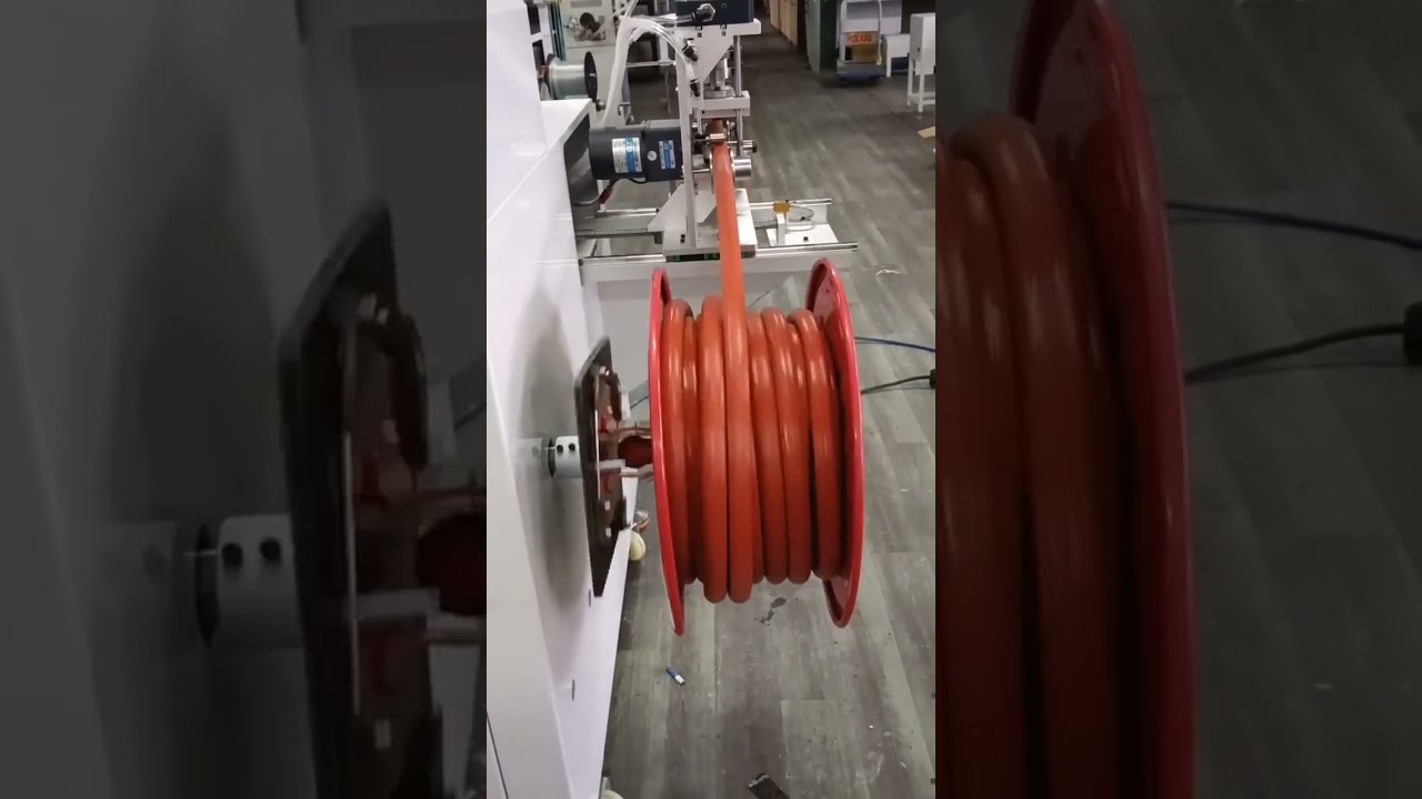 Macchina Automatica per Contaggio, Smistamento, Taglio e Avvolgimento di Tubi Antincendio - Capacità 50kg #macchina