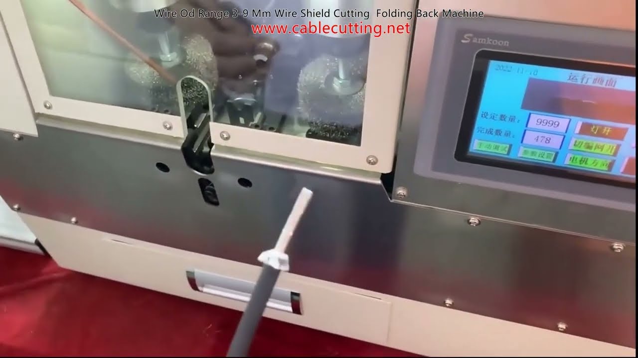 Wire Od Range 3 9 Mm Wire Shield Cutting  Folding Back Machine