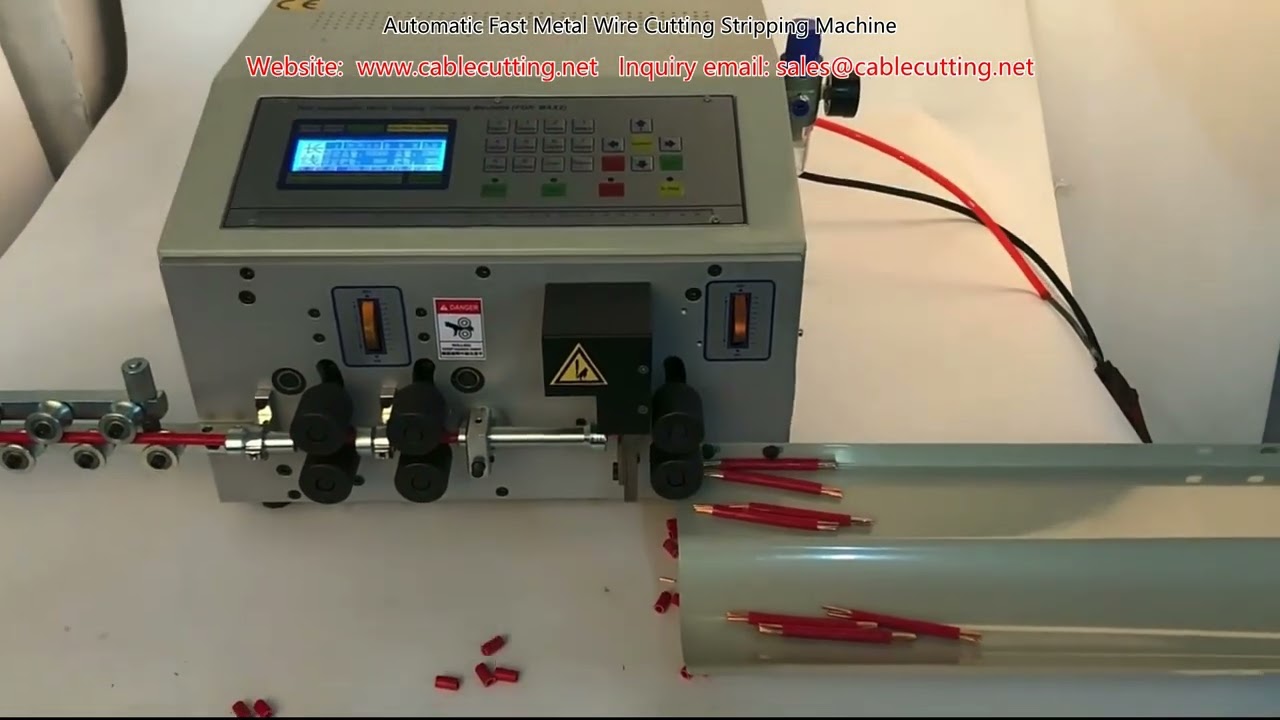 Macchina Automatica per Taglio e Spelatura Rapida di Fili Metallici