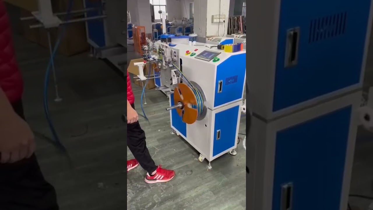 Demo dal vivo: macchina automatica per conteggio, selezione, taglio e avvolgimento di tubi per aria #automazioneindustriale