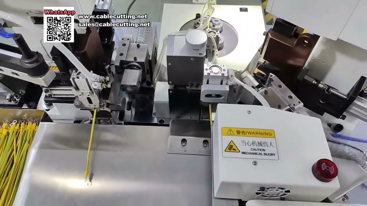 Macchina automatica per crimpatura a freddo di capicorda ad anello con alimentatore vibrante a vaschetta