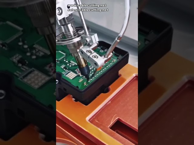 Macchina per saldatura a stagno 3 assi: Robot automatico per saldatura PCB, componenti SMD e LED