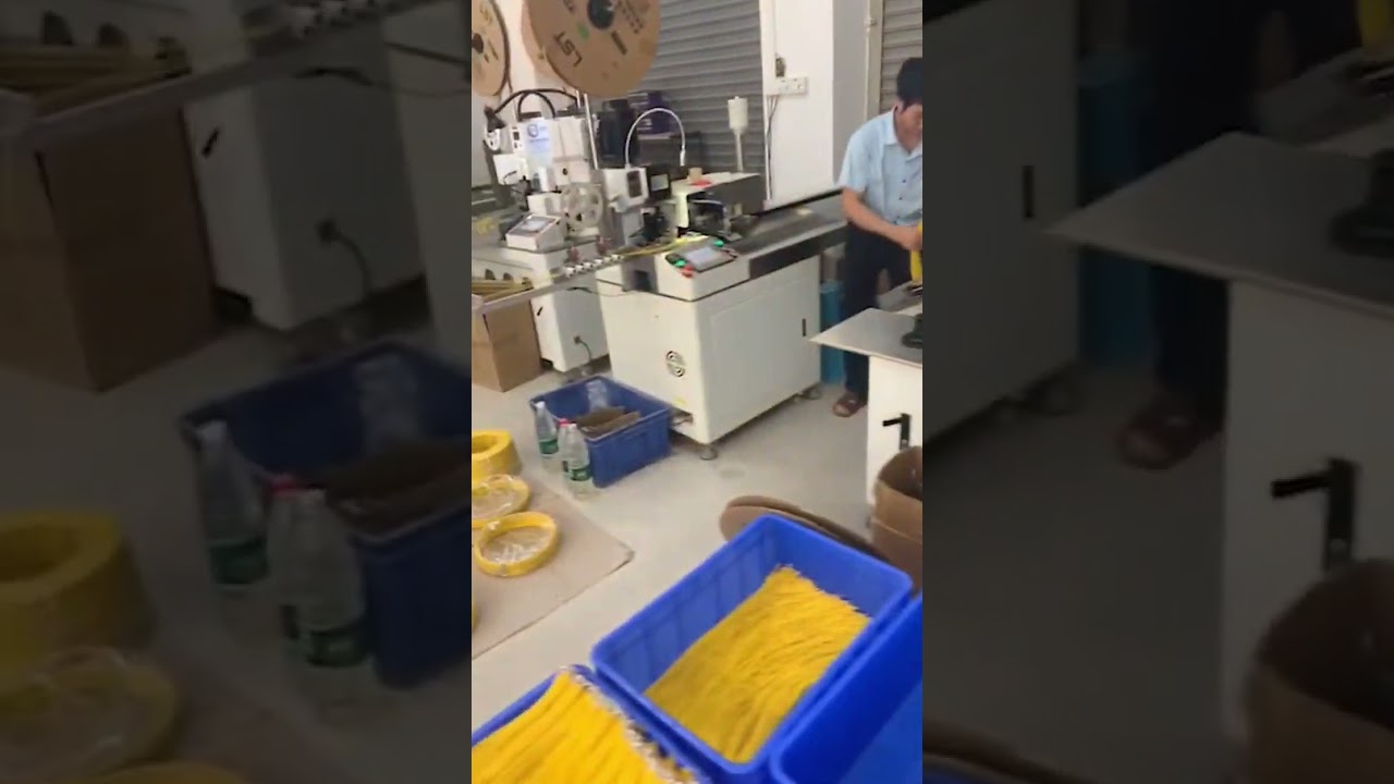 Macchina automatica per taglio, spelatura e crimpatura a doppia testa #macchina #spelacavi
