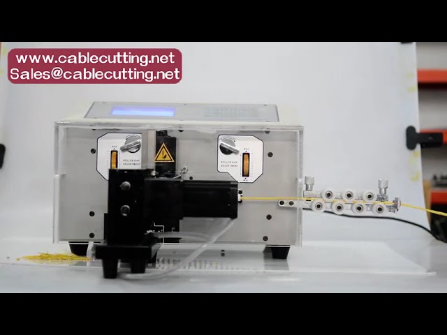 Macchina per taglio, pelatura e torsione di doppio filo 6mm² – Automazione efficiente