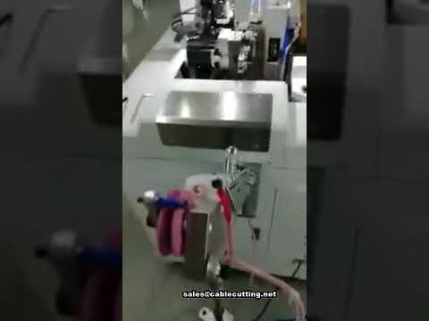 Macchina automatica a doppia testa per taglio, spelatura e crimpatura di cavi sottili (0-38 mm)