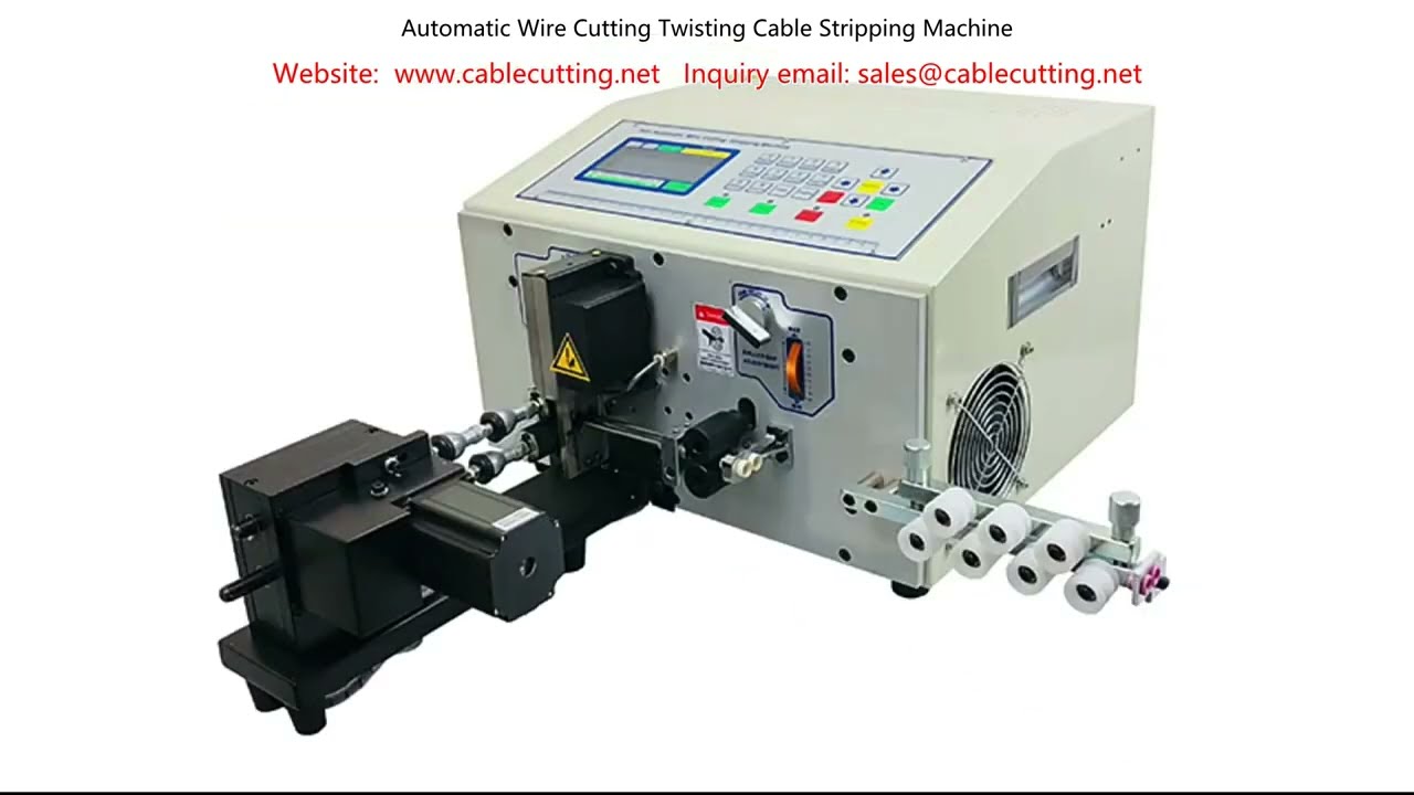 Macchina automatica per taglio, torsione e spelatura cavi – Automazione industriale