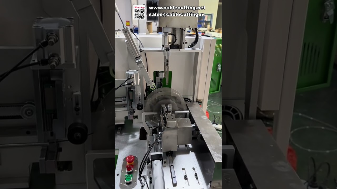 Macchina automatica per conteggio metri, taglio, avvolgimento e legatura cavi