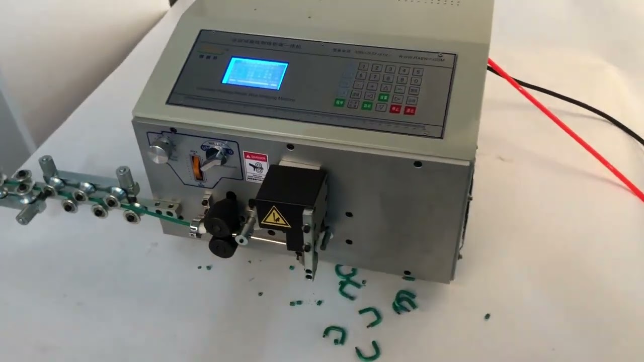 Macchina automatica computerizzata per spelatura e piegatura fili SWT508 ZW16 - Piegatrice a 4 rulli con raddrizzatore