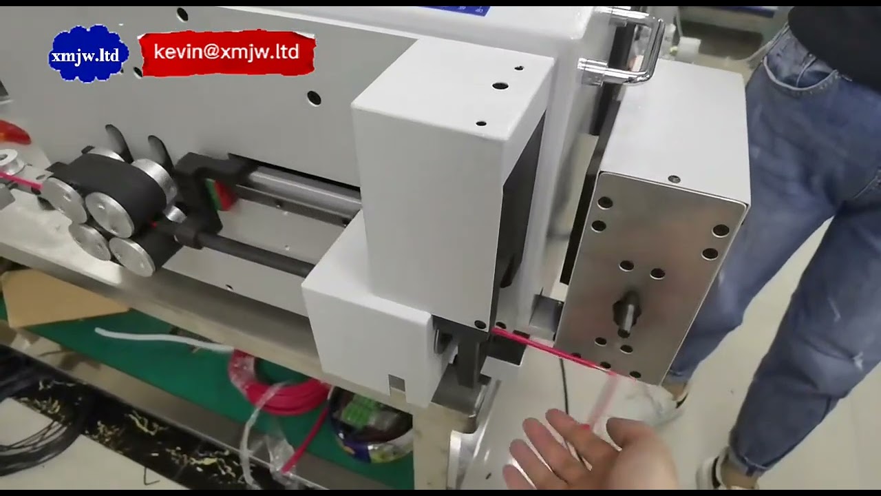 Macchina Automatica per Taglio, Spelatura e Piegatura Fili Elettronici con Schermo Touch