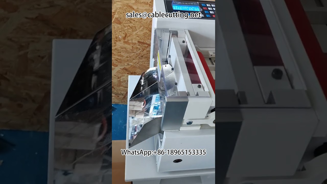 Macchina automatica per taglio tubi: taglia tubi termorestringenti e nastro di rame intrecciato