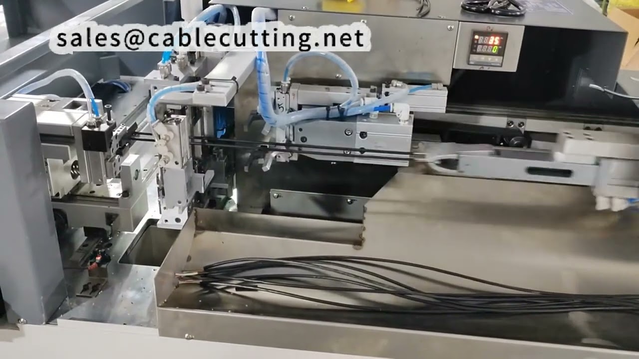 Round Jacket Cable Crimping and Tinning Machine 6 Core, Dual Output Demo