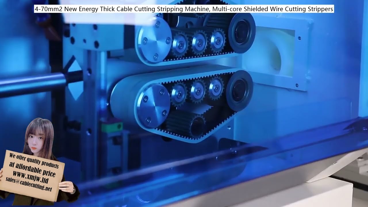 Macchina taglia e pela cavi spessi 4-70mm² per energia rinnovabile, spellafili multi-core e schermati