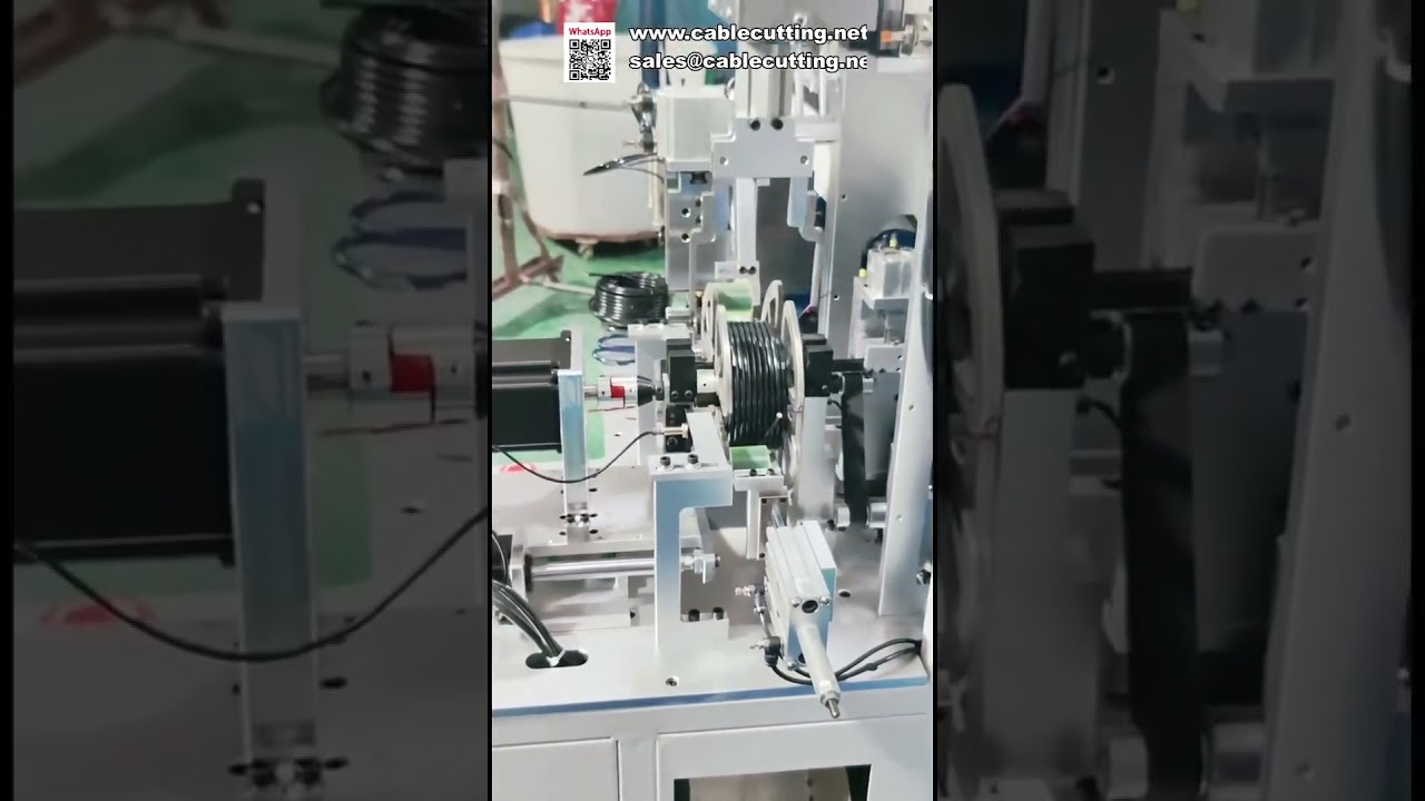 Macchina automatica per conteggio metri, taglio cavo, avvolgimento e legatura – Precisione e produttività