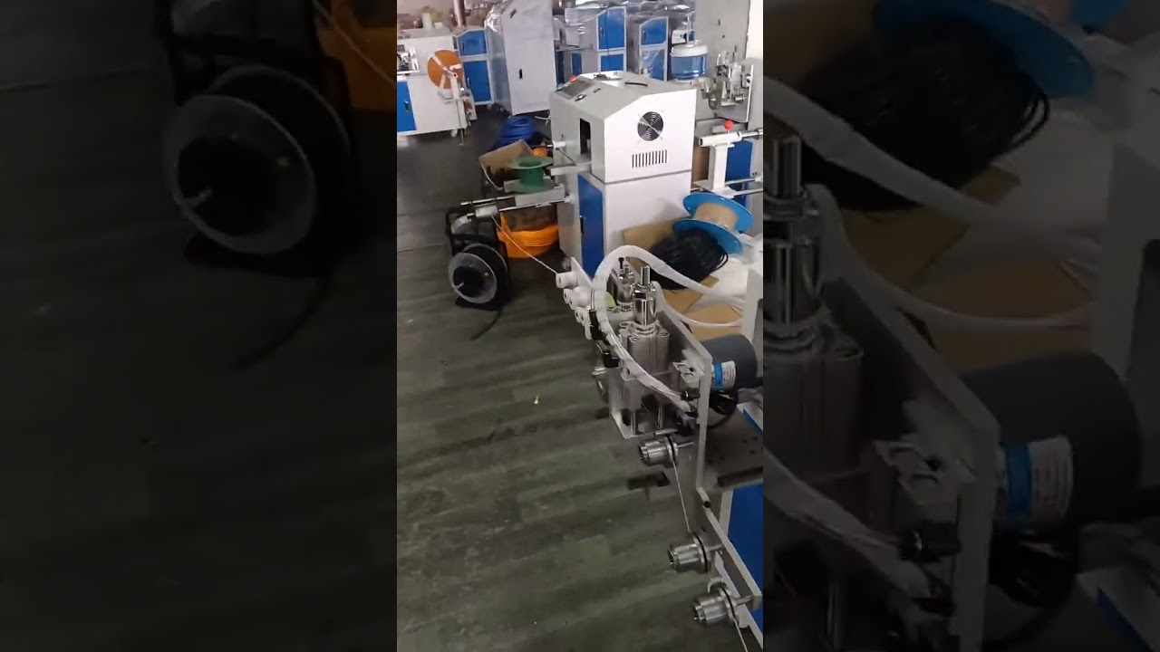 Macchina automatica a pavimento per smistamento, taglio e avvolgimento di cavi coassiali RF - Ottimizza la tua produzione