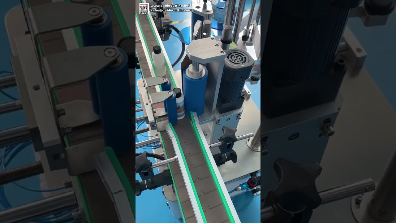 Etichettatrice di precisione per bottiglie rotonde: sistema applicatore a punto fisso ad alta accuratezza