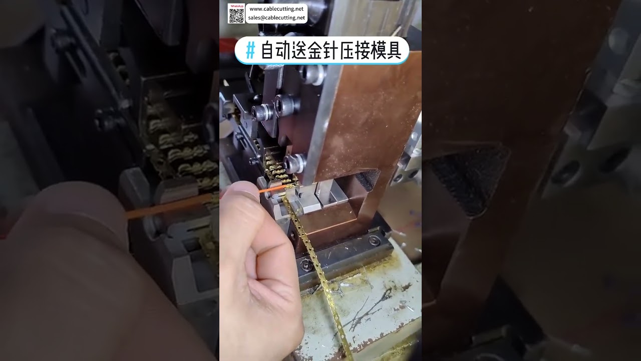 Macchina per lavorazione connettori RJ di rete con alimentazione automatica perni dorati - Macchina per cablaggi