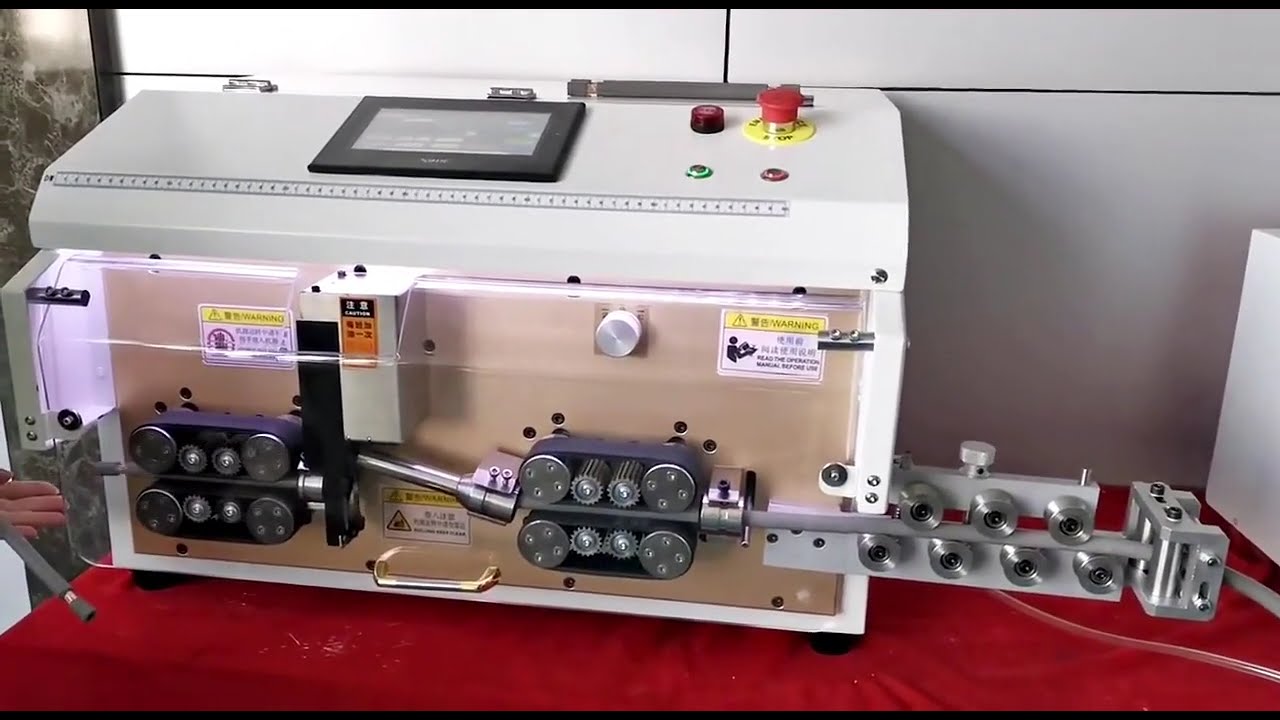 Macchina Spelafili Automatica a Nastro 35 mm² - Lunghezza di Spellatura Regolabile Anteriore e Posteriore