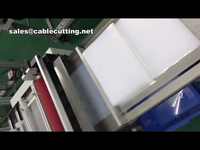 Macchina automatica per taglio nastri elastici in nylon con cappio e uncino - Larghezza 400mm