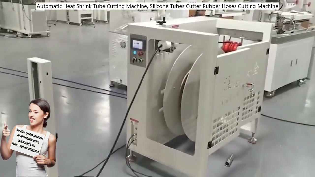 Macchina Automatica per Taglio Tubi Termorestringenti, Taglierina per Tubi in Silicone e Gomma