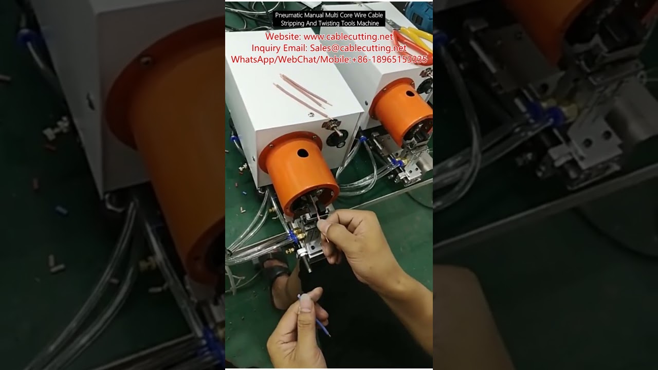 Macchina Pneumatica e Manuale per Spelatura e Torsione di Cavi Multipolari