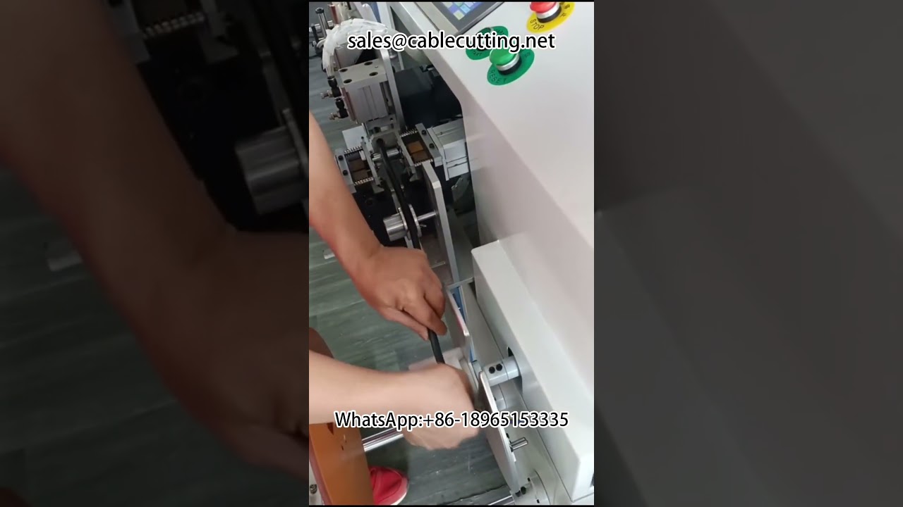 Macchina automatica per strippaggio cavi, conteggio metri, avvolgimento sequenziale, taglio e legatura